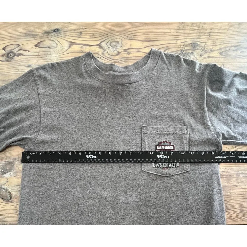 VTG Harley Davidson Graphic Print T-Shirt Mens M Double Sided Long Sleeve - Picture 5 of 7